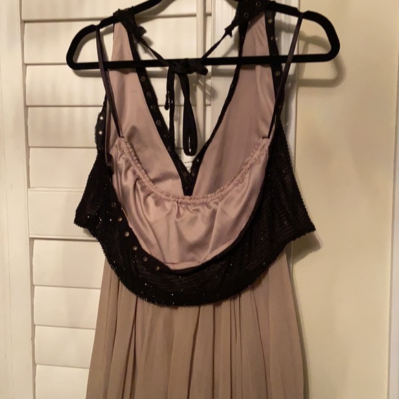 Black/Cream Long maxi balloon bottom dress - Picture 6 of 7